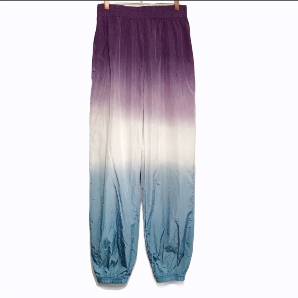 Urban Outfitters Ombre Windbreaker Parachute Jogger Pants Purple Blue M